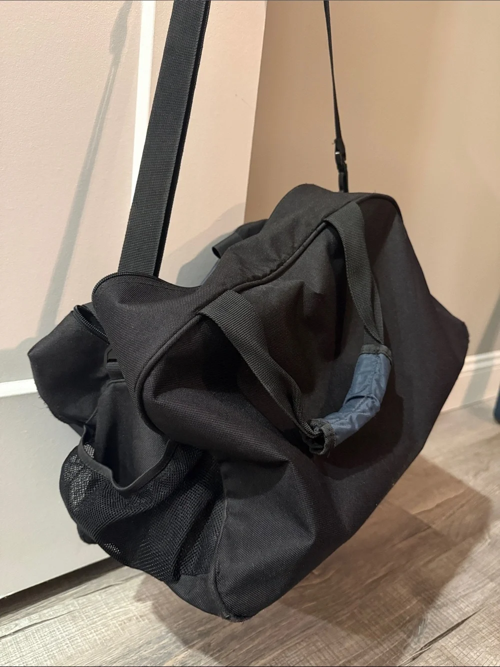 Vintage Nike Duffel Bag with Orange Accents